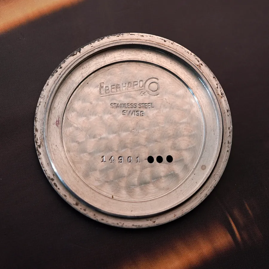 Eberhard Contograf 14901 Roulette Date - reference and serial number inside the back