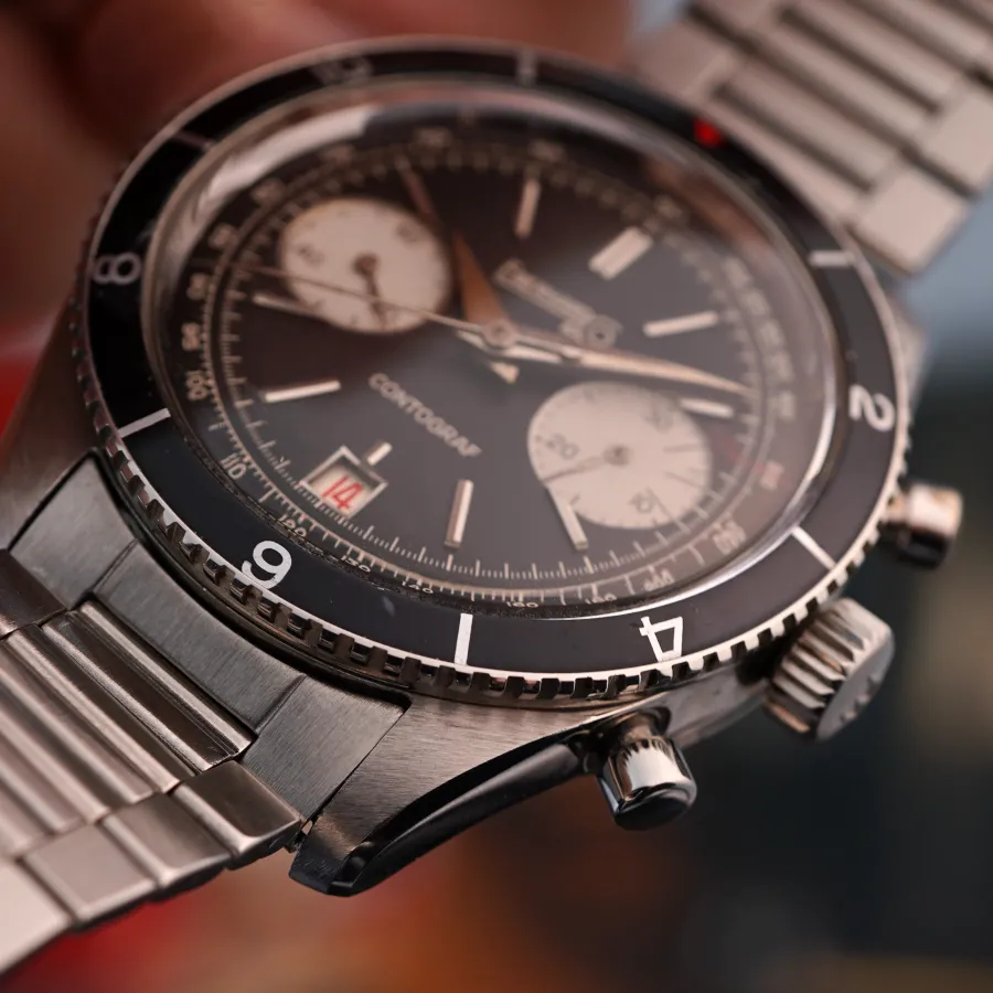 Eberhard Contograf 14901 Roulette Date - rotatable bezel in great condition