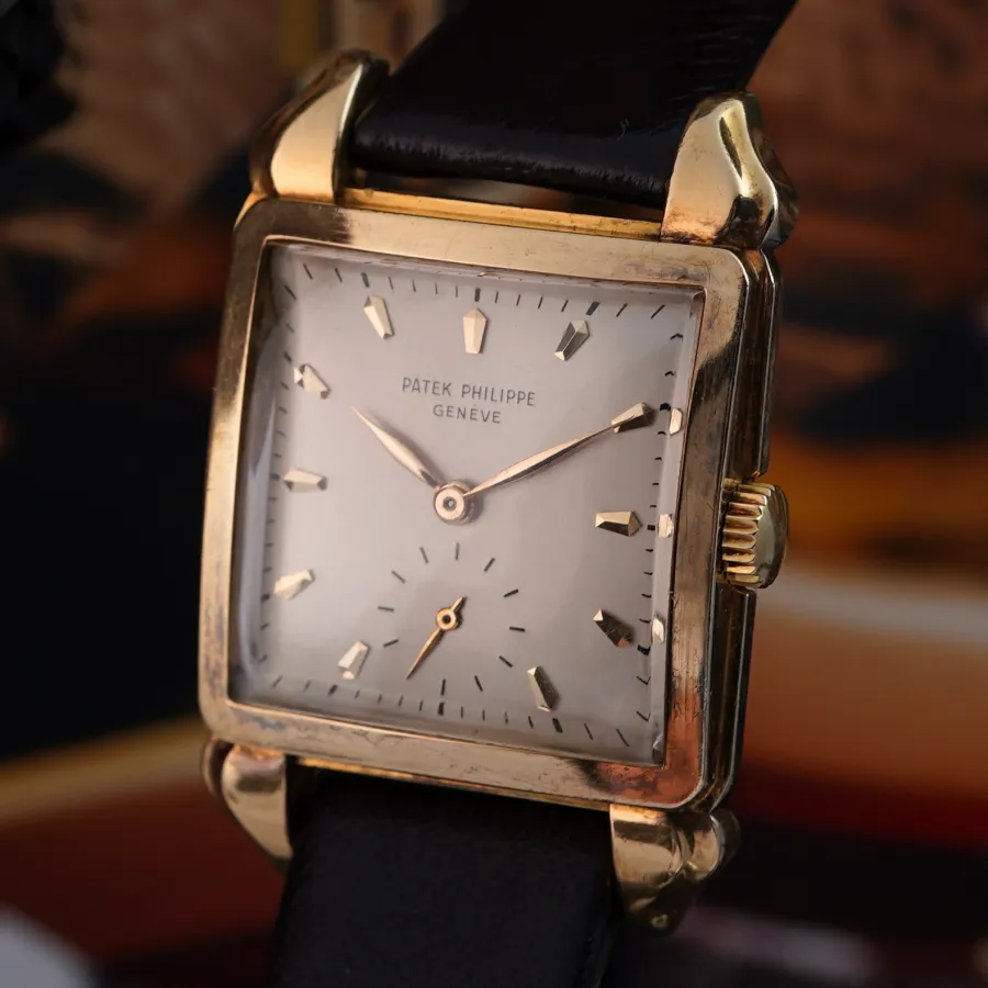 Patek Philippe 2424 Cioccolatone - Flame Lugs - aufgesetzte Goldmarker