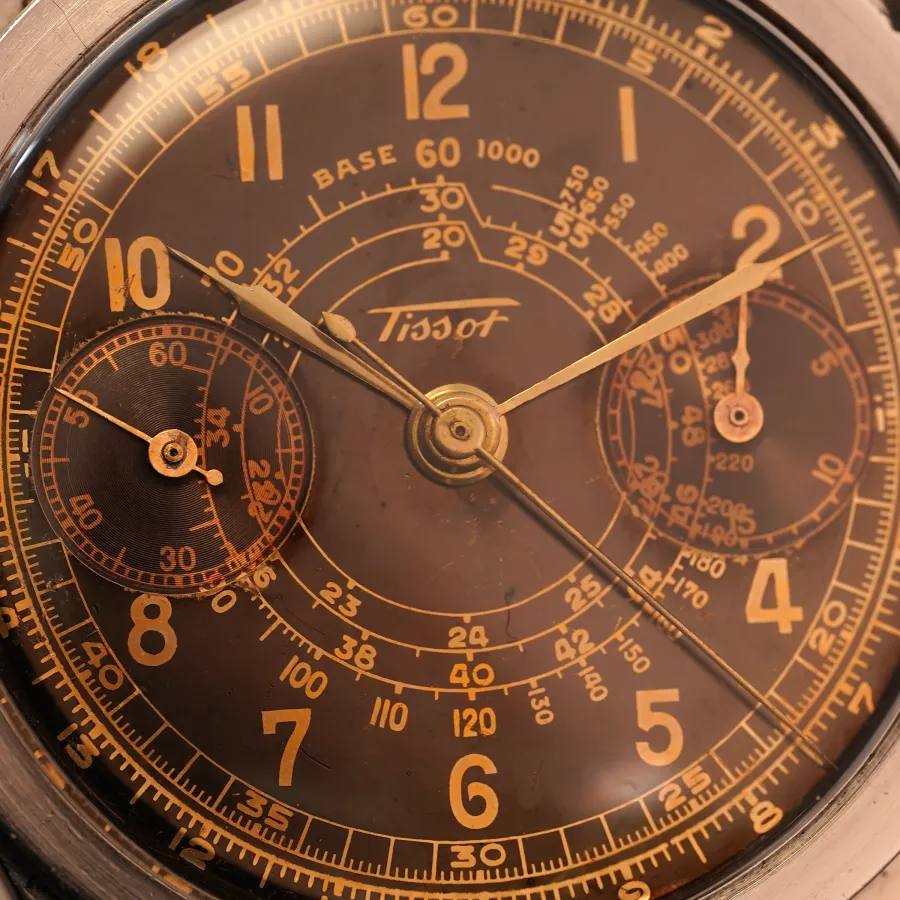 Tissot Chronograph Cal. 33.3 15TL - Glossy Gilt Tropical - Schneckenskala