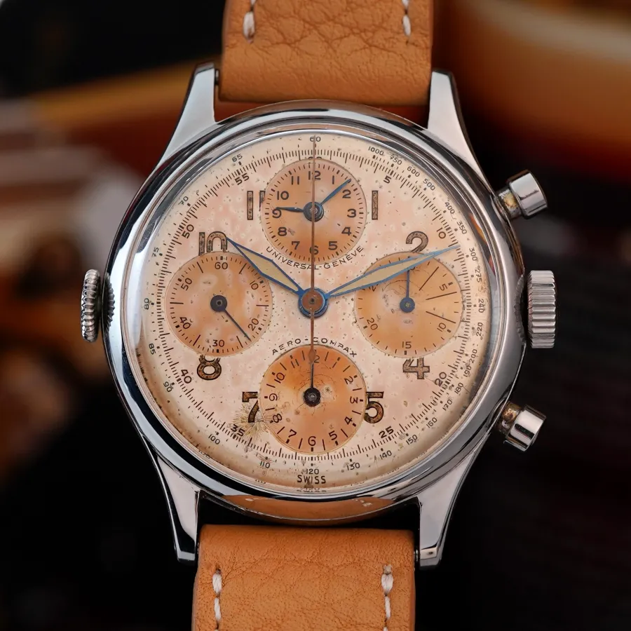 Universal Genève Aero-Compax 224107 - First Series - extrem seltene UG Aero Compax mit beeindruckender Patina