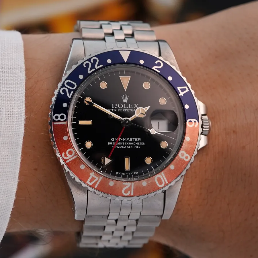 Rolex GMT Master 16750 Faded Pepsi Bezel - sehr attraktive Ausstrahlung am Handgelenk