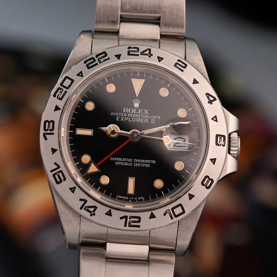 Rolex Explorer II 16550 Rail Dial & Spider Dial - a Rolex Explorer from 1987 featuring a rare configuration