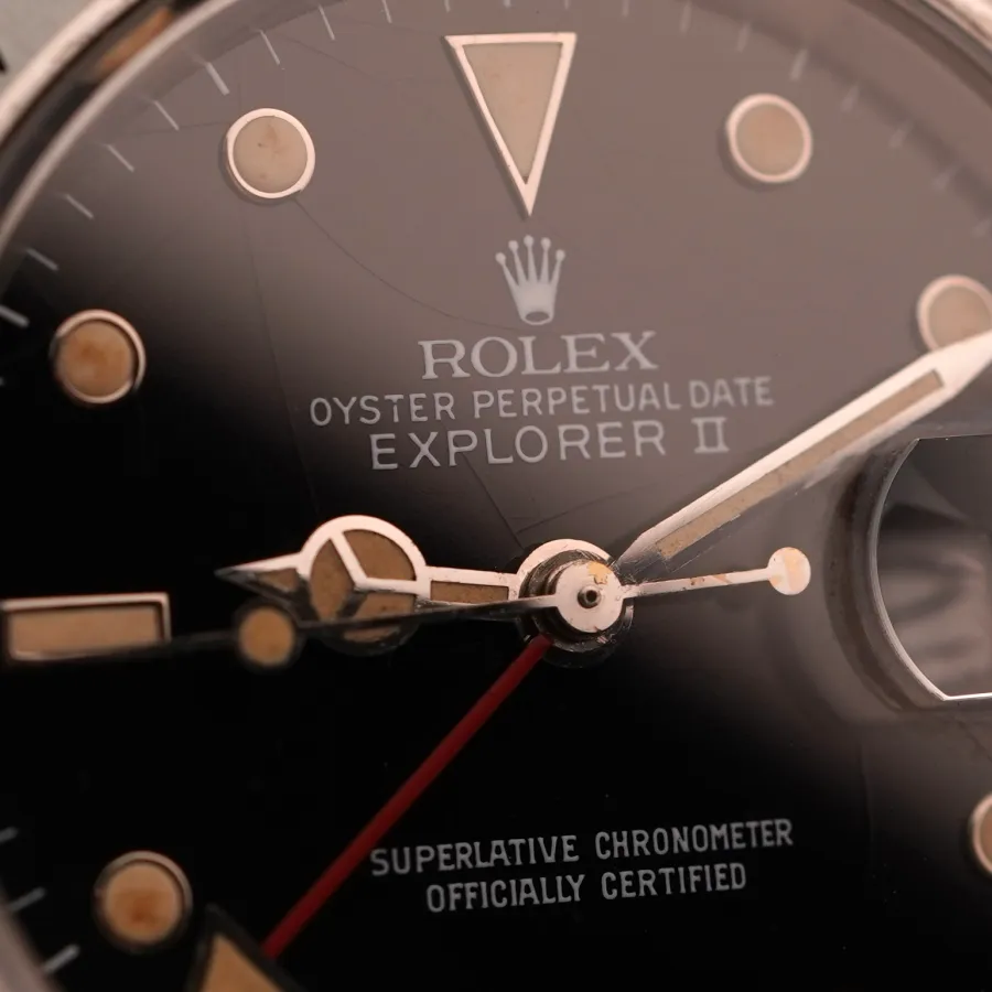 Rolex Explorer II 16550 Rail Dial & Spider Dial - authentic spider dial patina
