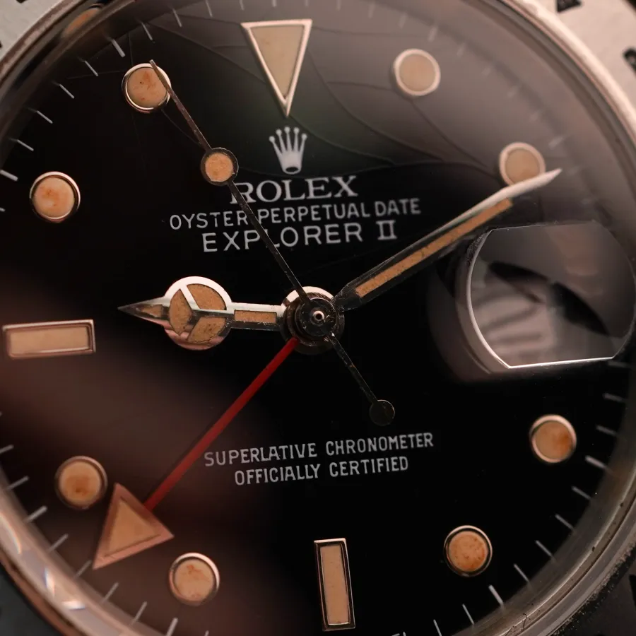 Rolex Explorer II 16550 Rail Dial & Spider Dial - black rail dial