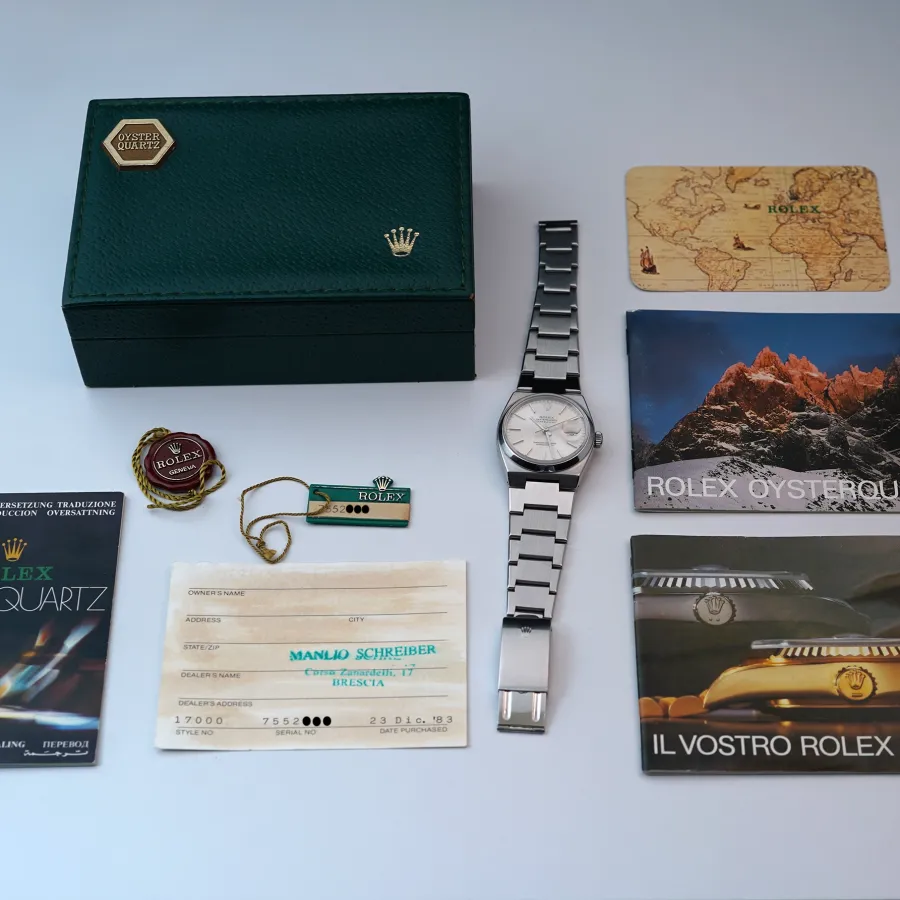 Rolex Oysterquartz Datejust 17000 Rare Original Set - originales Zubehör