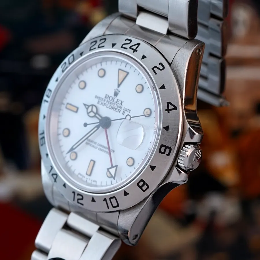 Rolex Explorer 16570 Chicchi di Mais - Box and Papers - unpoliertes Gehäuse mit intaktem Profil