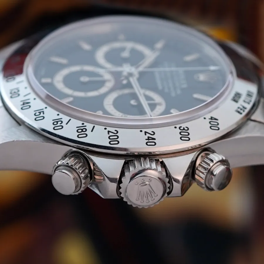 Rolex Daytona 16520 Black Dial - Sticker - verschraubte Drücker und verschraubte Krone