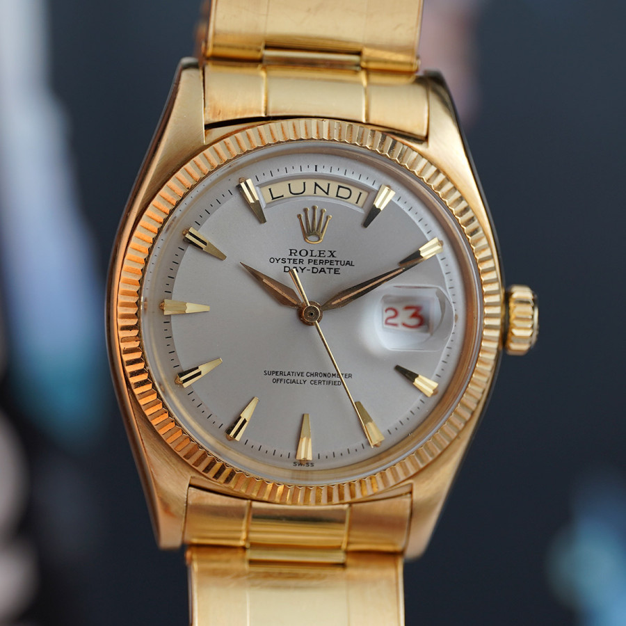 Rolex Day-Date 6611B Matt Gray Dial - D'Agosto Bracelet - rare gray dial in excellent condition
