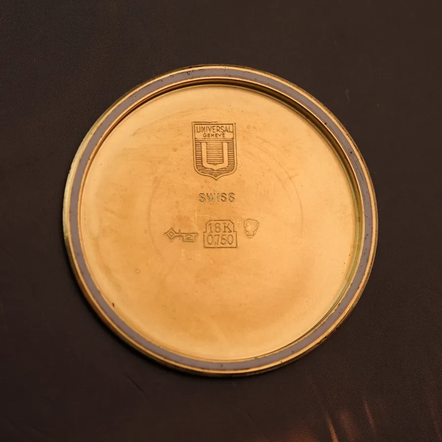 Universal Genève Polerouter De Luxe 10357/3 CHRONOMETER - korrekte Gravuren im Boden