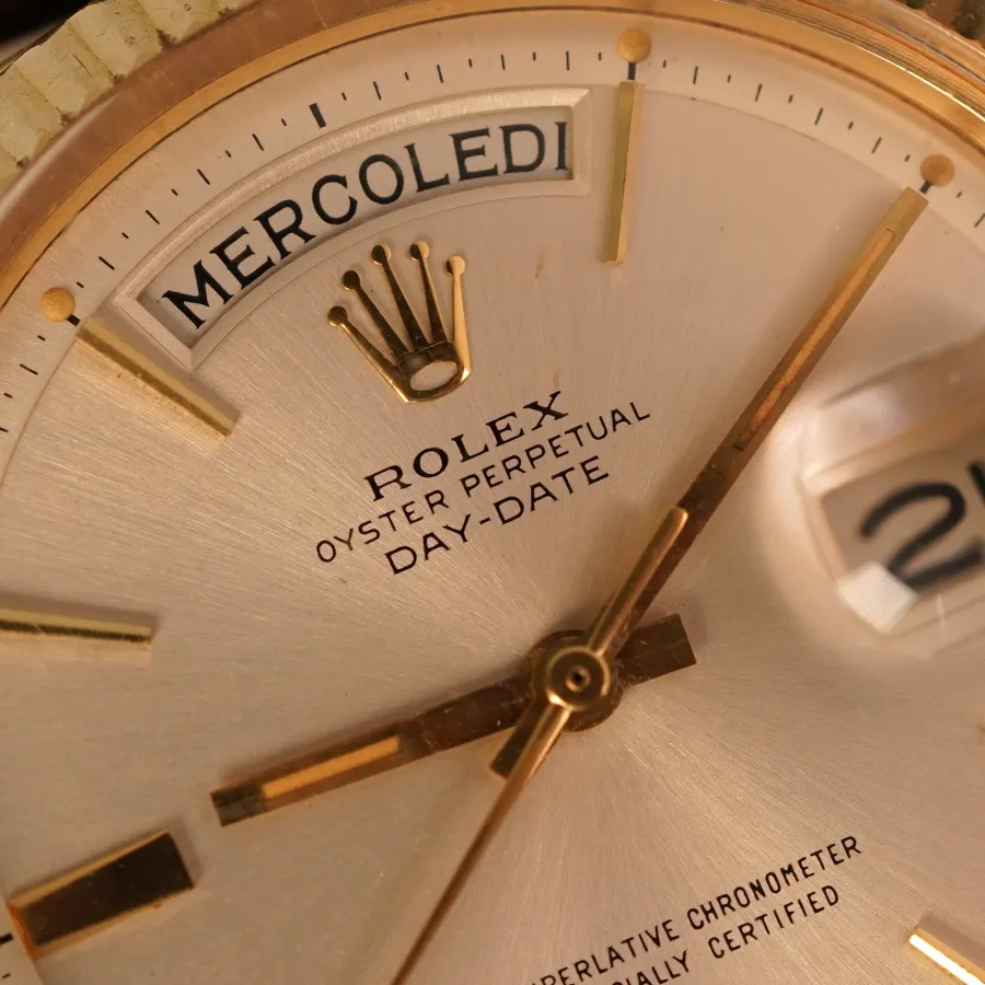 Rolex Day-Date 1803 Doorstop Dial - Italian week day display