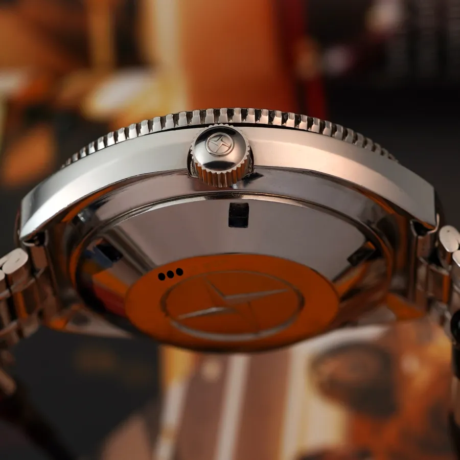 Zenith Diver A3637 "Zebra" - Gay-Frères Bracelet - original Zenith crown with the NATO star logo