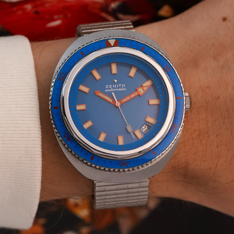 Zenith Diver A3637 Big Sea Blue - Vintage stretch bracelet – comfortable to wear with an authentic retro look