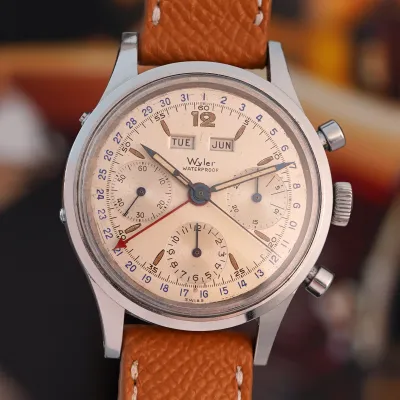 Wyler Triple Calendar Chronograph