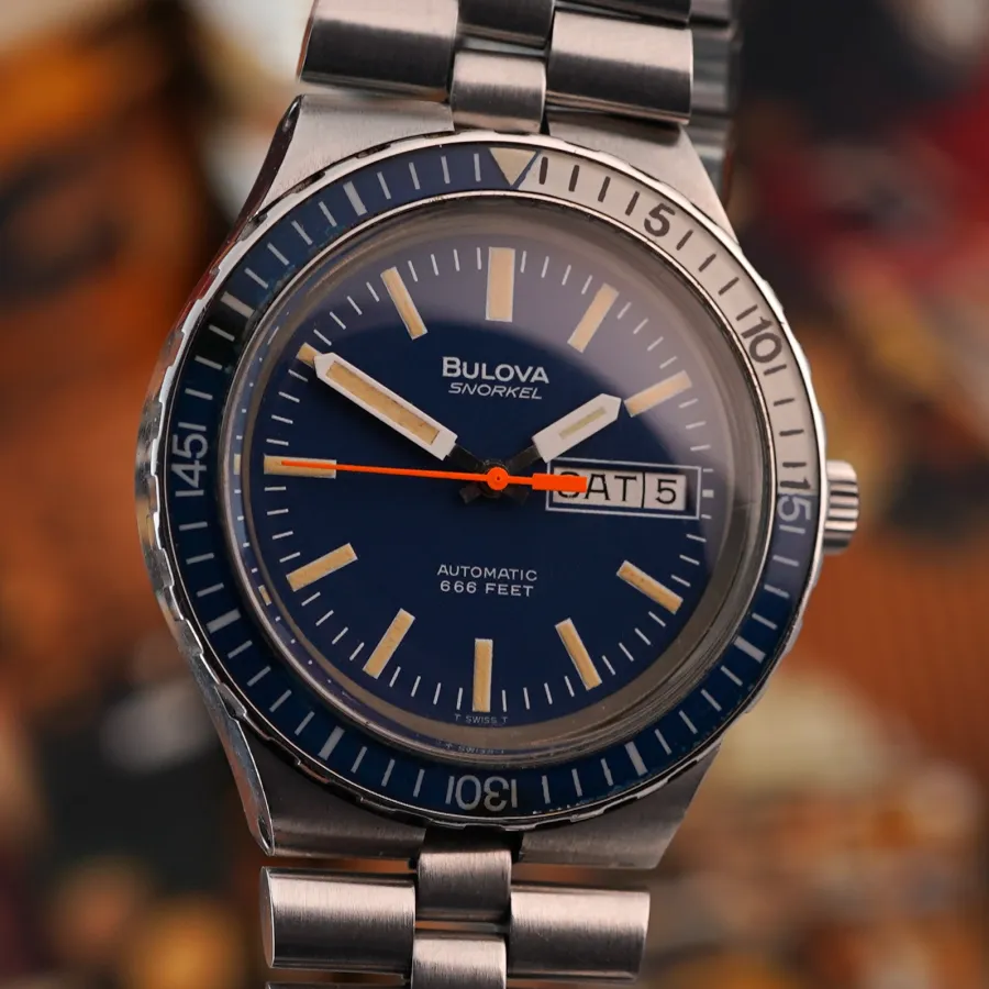 Bulova Snorkel 7202-1 Blue - blaues Zifferblatt mit authentisch gealterter Leuchtmasse