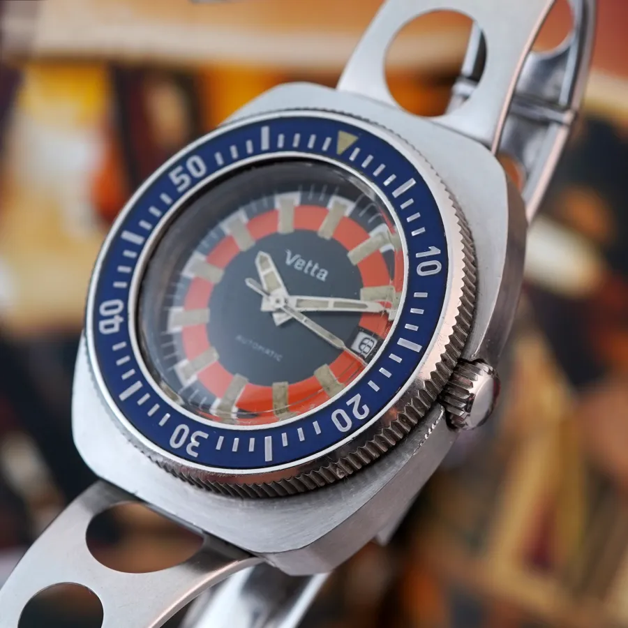 Vetta Swissstar Diver 1000m Bakelite Bezel - unpoliertes scharfes Gehäuse
