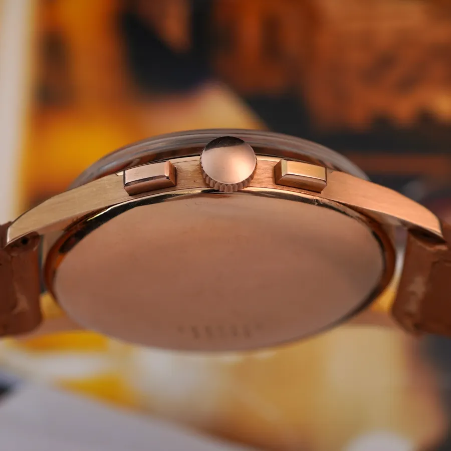 Universal Genève Tri-Compax 12285 Full Calendar Pink Gold - rectangular pushers, pink gold crown