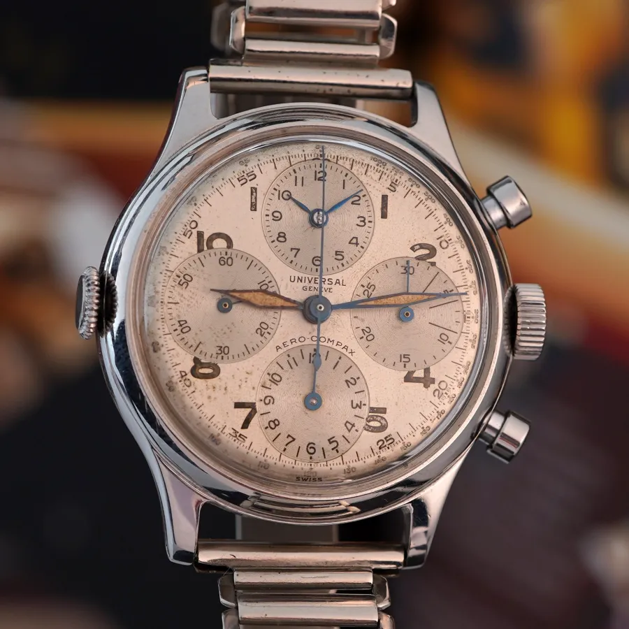Universal Genève Aero-Compax 224114 - 38mm - ein äußerst seltener Flieger-Chronograph aus den 1940er Jahren
