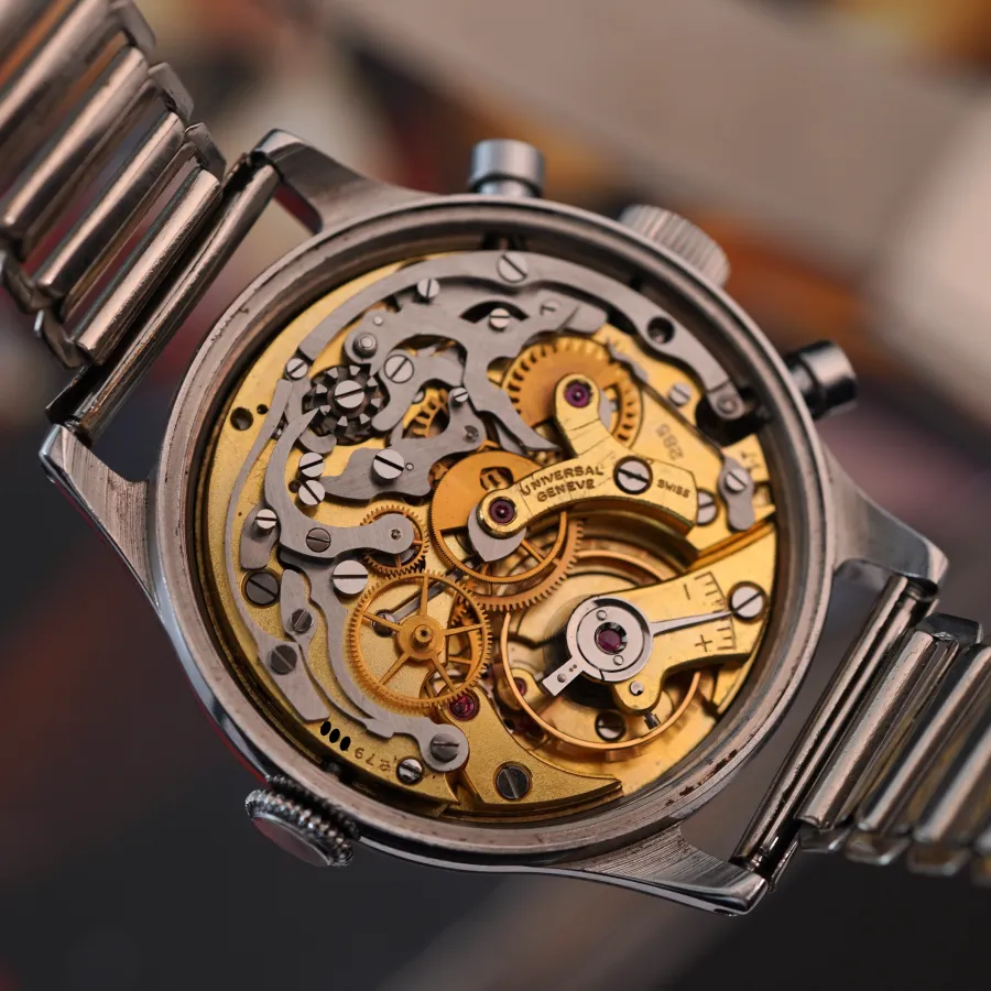 Universal Genève Aero-Compax 224114 - 38mm - seltenes Schaltrad-Kaliber Universal Genéve 285