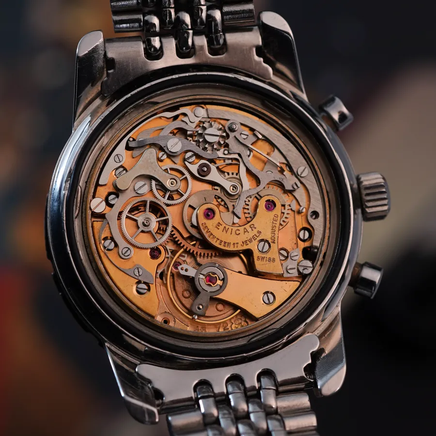 Enicar Aqua-Graph 072/002 MK1 - legendary chronographs Cal. Valjoux 72 with ENICAR signed bridge