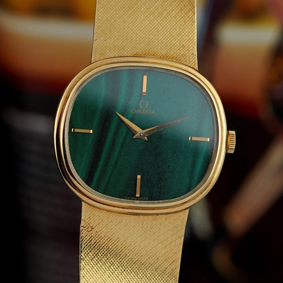 Omega DeVille 151.8383 Green Malachite - a rare and impressive vintage Omega DeVille from 1973