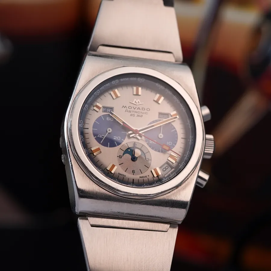 Movado Astronic HS360 01.0010.436 Full Calendar Chronograph - light signs of wear with a full, exceptionally well-preserved case profile