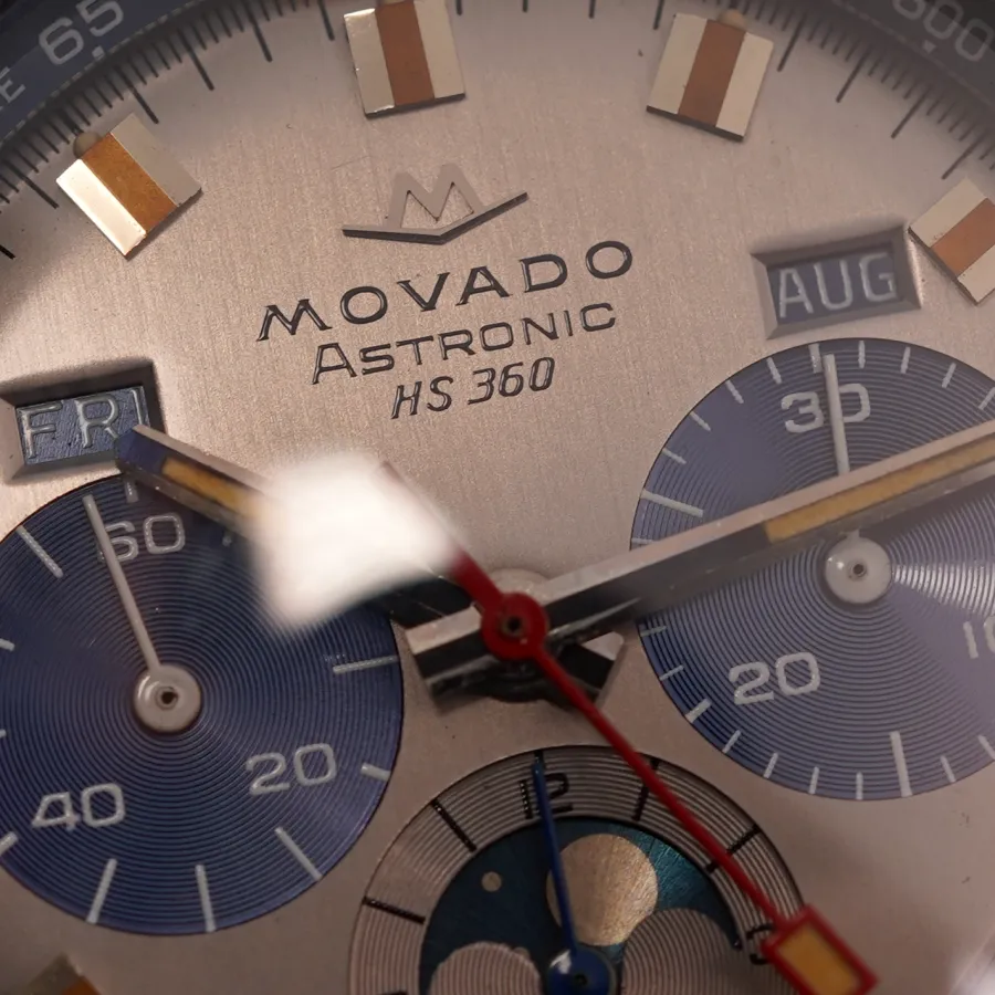 Movado Astronic HS360 01.0010.436 Full Calendar Chronograph - silver satin finish, original lume