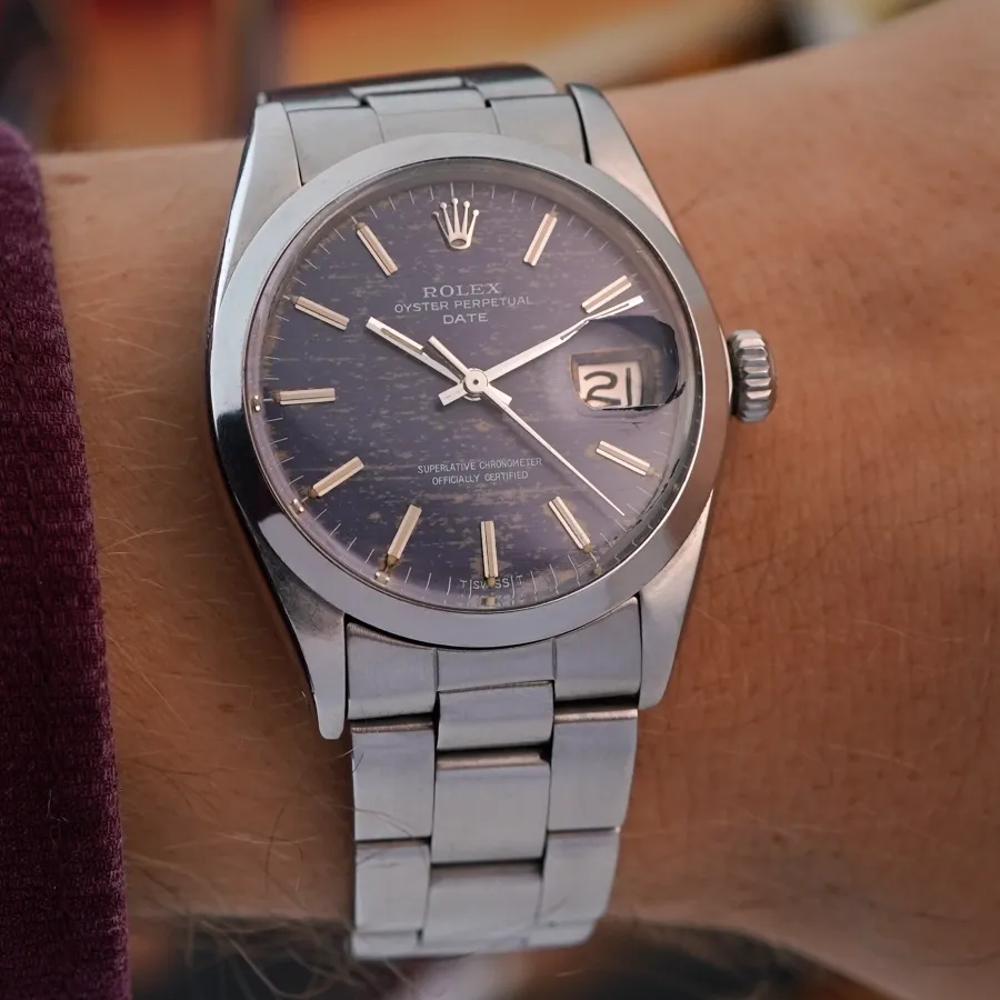 Rolex Date 1500 Blue Mosaic Dial