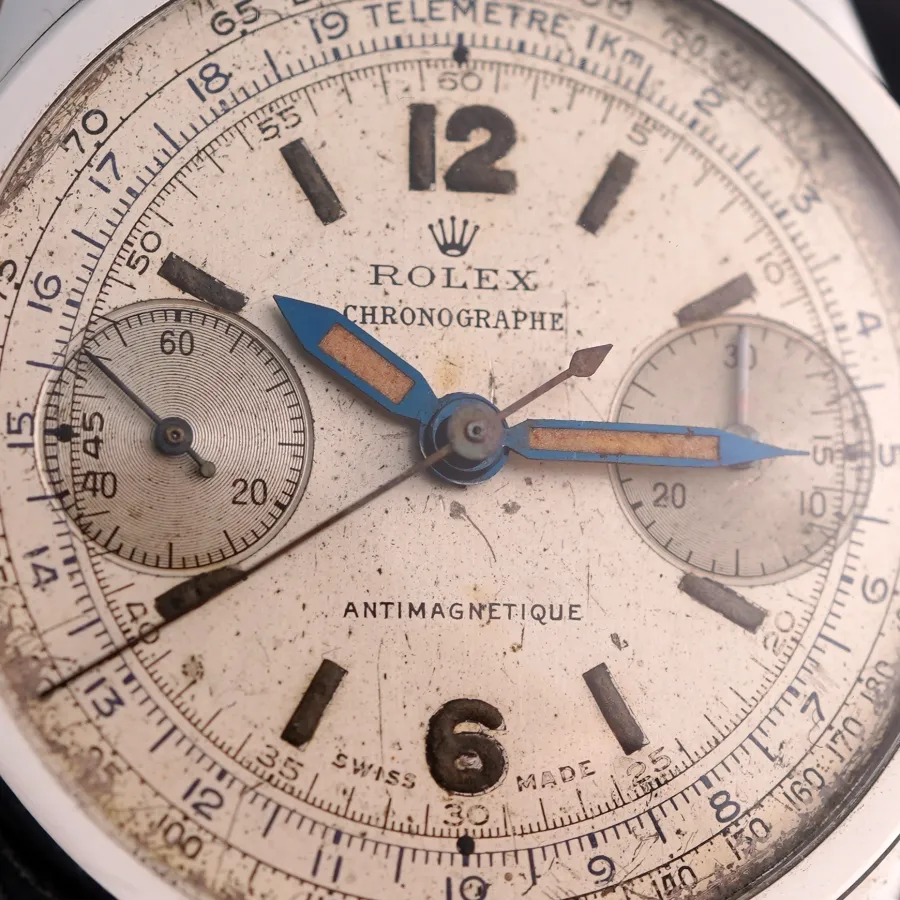 Rolex Chronograph 2811 Double Swiss Signed Dial - original dial featuring an ultra-rare configuration