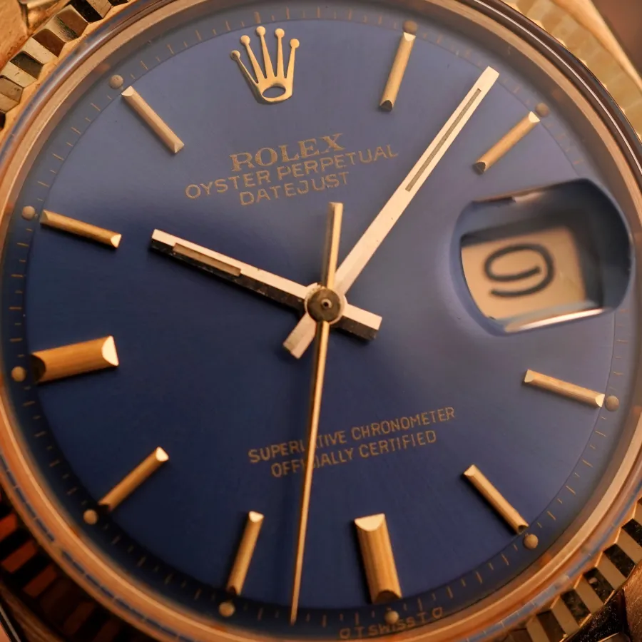 Rolex Datejust 1601 Blue Dial - Full Set - makelloses blaues Zifferblatt