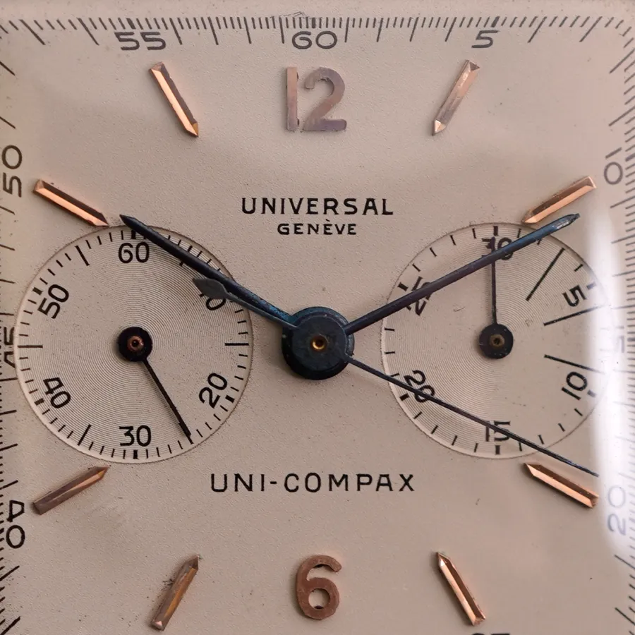 Universal Genève Uni-Compax 22111 Like NOS - fantastischer Zustand eines 85 Jahre alten Zifferblatts