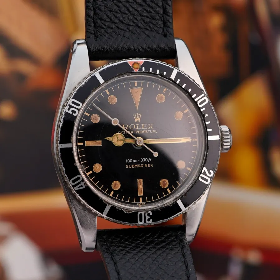 Rolex Submariner 6536/1 Unpolished Case - Mirror Dial - originale Lünette mit rotem Dreieck bei 60