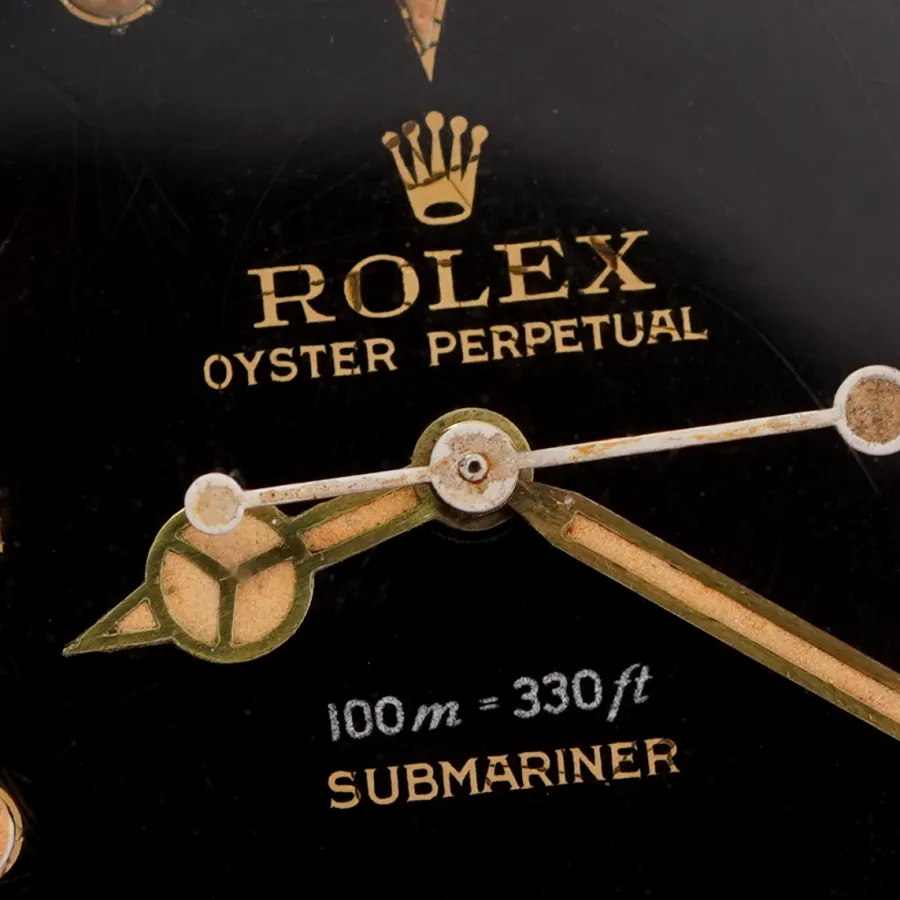 Rolex Submariner 6536/1 Unpolished Case - Mirror Dial - charakteristische goldfarbene Schrift sowie die korrekte silberfarbene Tiefenangabe
