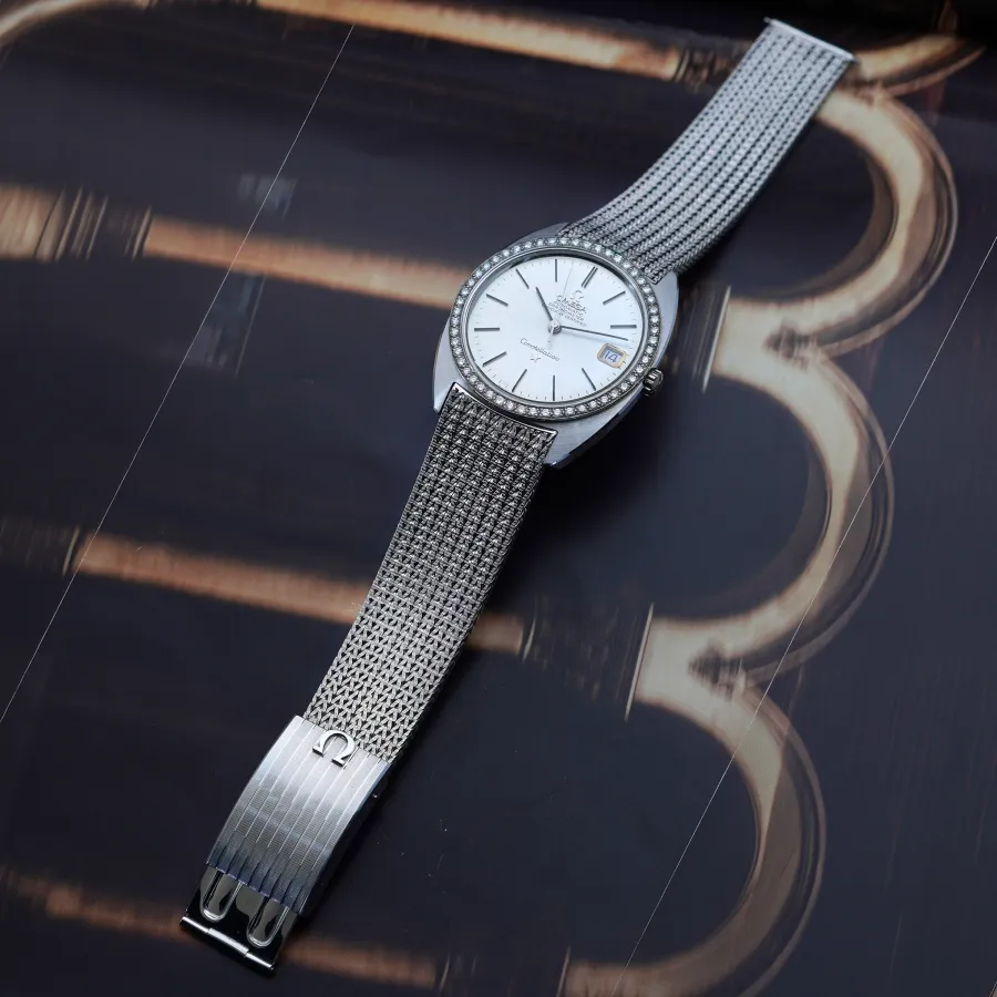 Omega Constellation 168.009 / 168.017 Whitegold Diamonds - NOS - ultra-rare white gold mesh bracelet