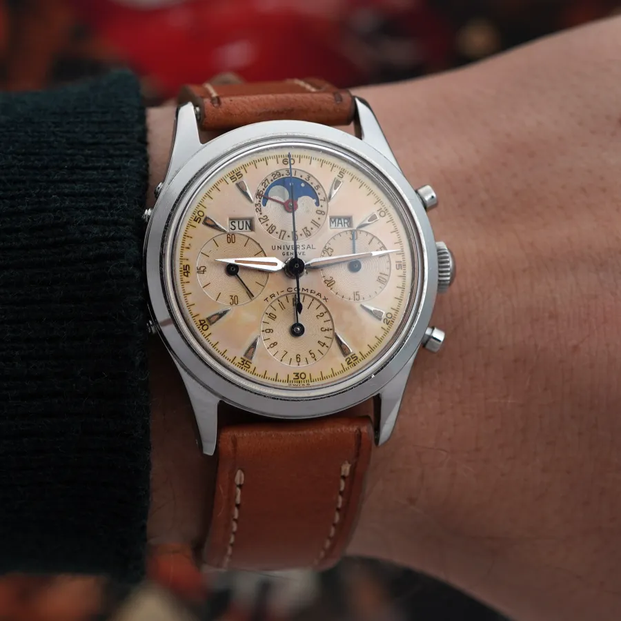 Universal Genève Tri-Compax 22297/1 Spillino - die Spillino am Handgelenk – voller Charakter und Vintage-Charme