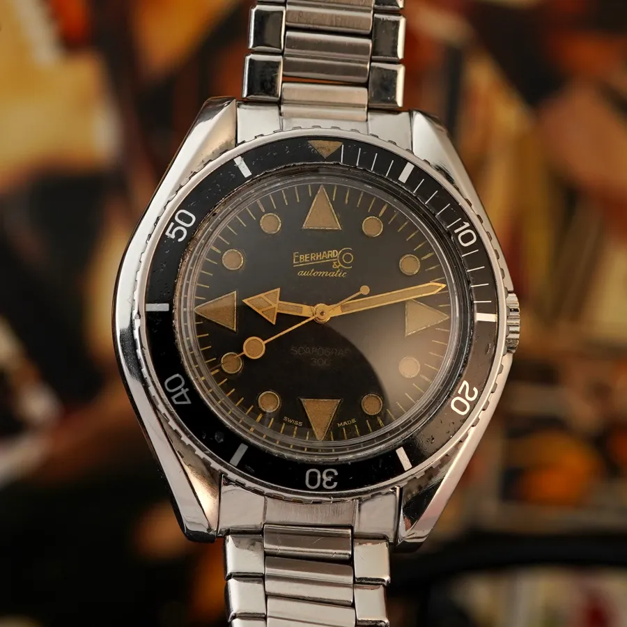 Eberhard Scafograf 300 11545-1 No Date Transitional - ultra rare no-date version of the Eberhard Scafograf