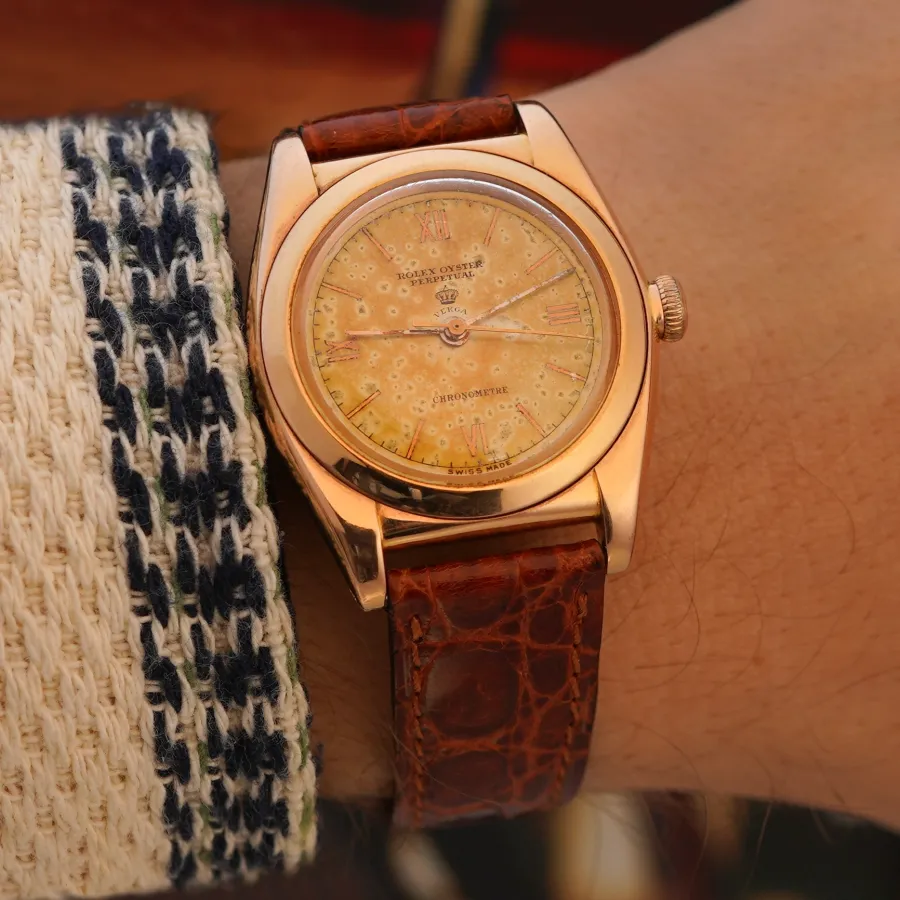 Rolex Oyster Perpetual "Bubbleback" 3131 Pink Gold - Verga Milano - Rolex-Geschichte am Handgelenk