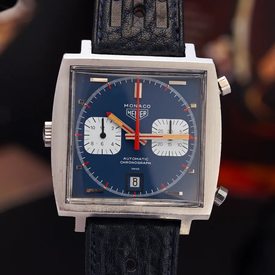 Heuer Monaco 1133B Steve McQueen - Unpolished - legendary Monaco from the 1970s