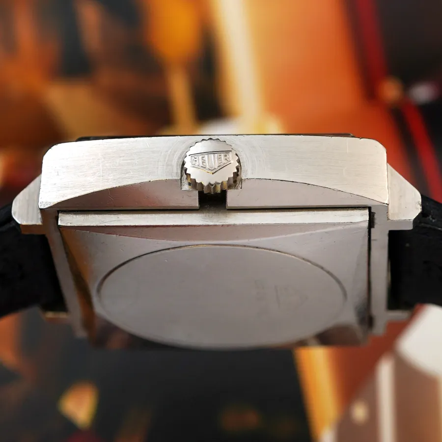 Heuer Monaco 1133B Steve McQueen - Unpolished - Heuer crown