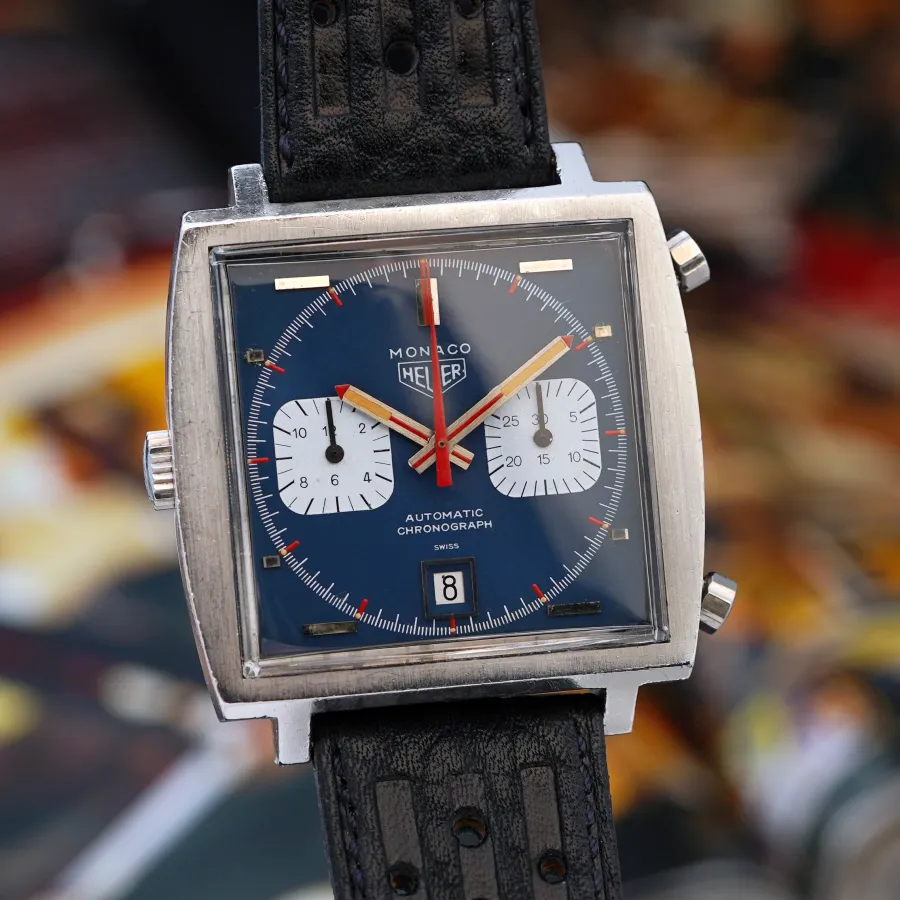 Heuer Monaco 1133B Steve McQueen - Unpolished - worn, but unpolished