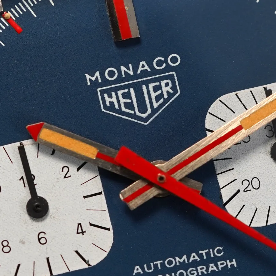 Heuer Monaco 1133B Steve McQueen - Unpolished - blue dial in fantastic condition