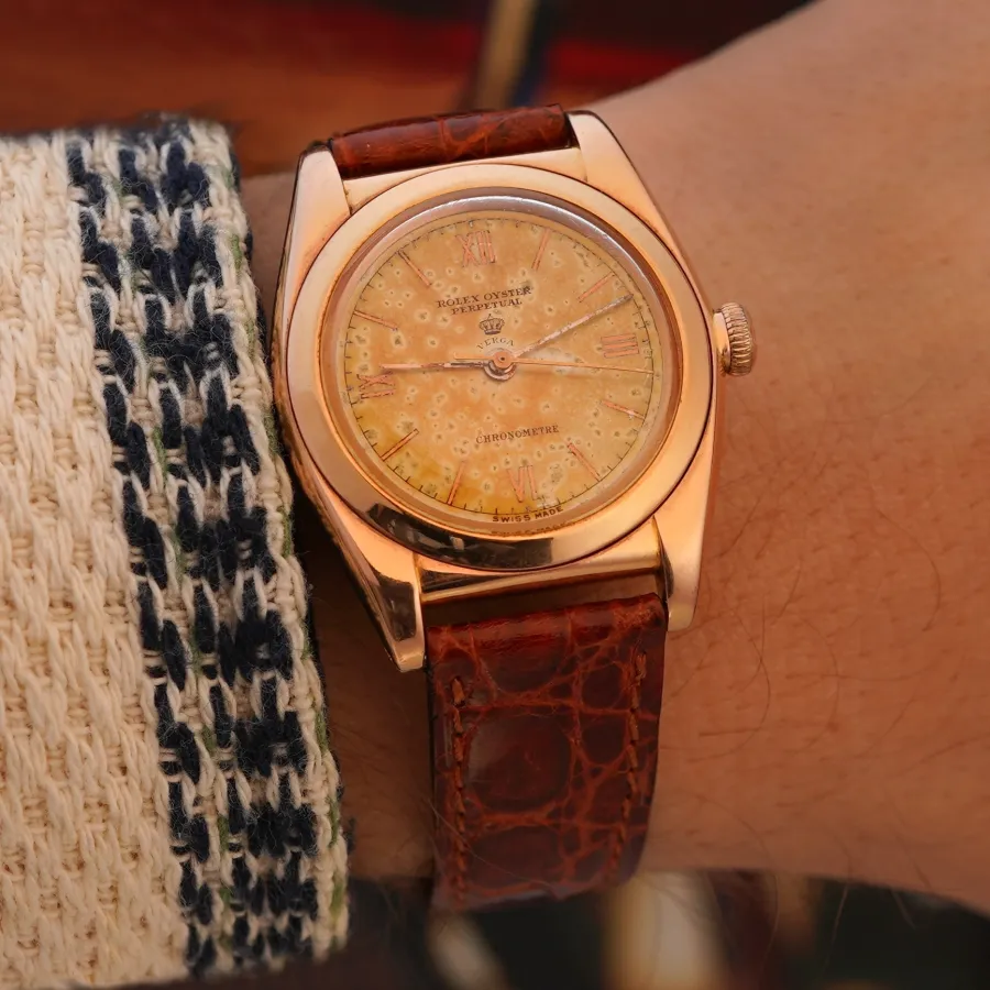 Rolex Oyster Perpetual "Bubbleback" 3131 Pink Gold - Verga Milano - Rolex-Geschichte am Handgelenk