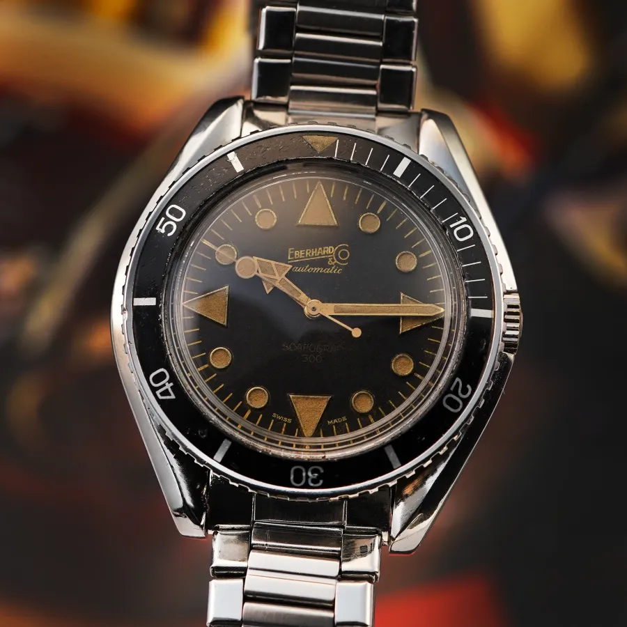 Eberhard Scafograf 300 11545-1 No Date Transitional - ultra rare no-date version of the Eberhard Scafograf