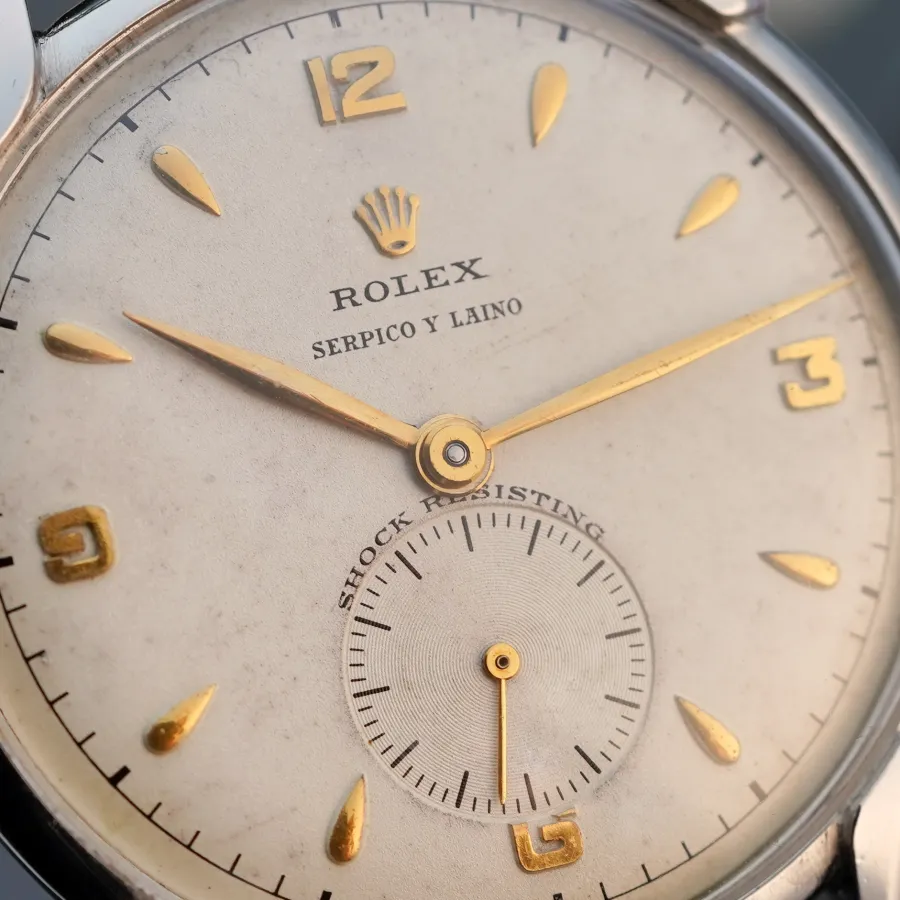 Rolex Precision 4498 Serpico Y Laino - original 75 years old dial with natural patina