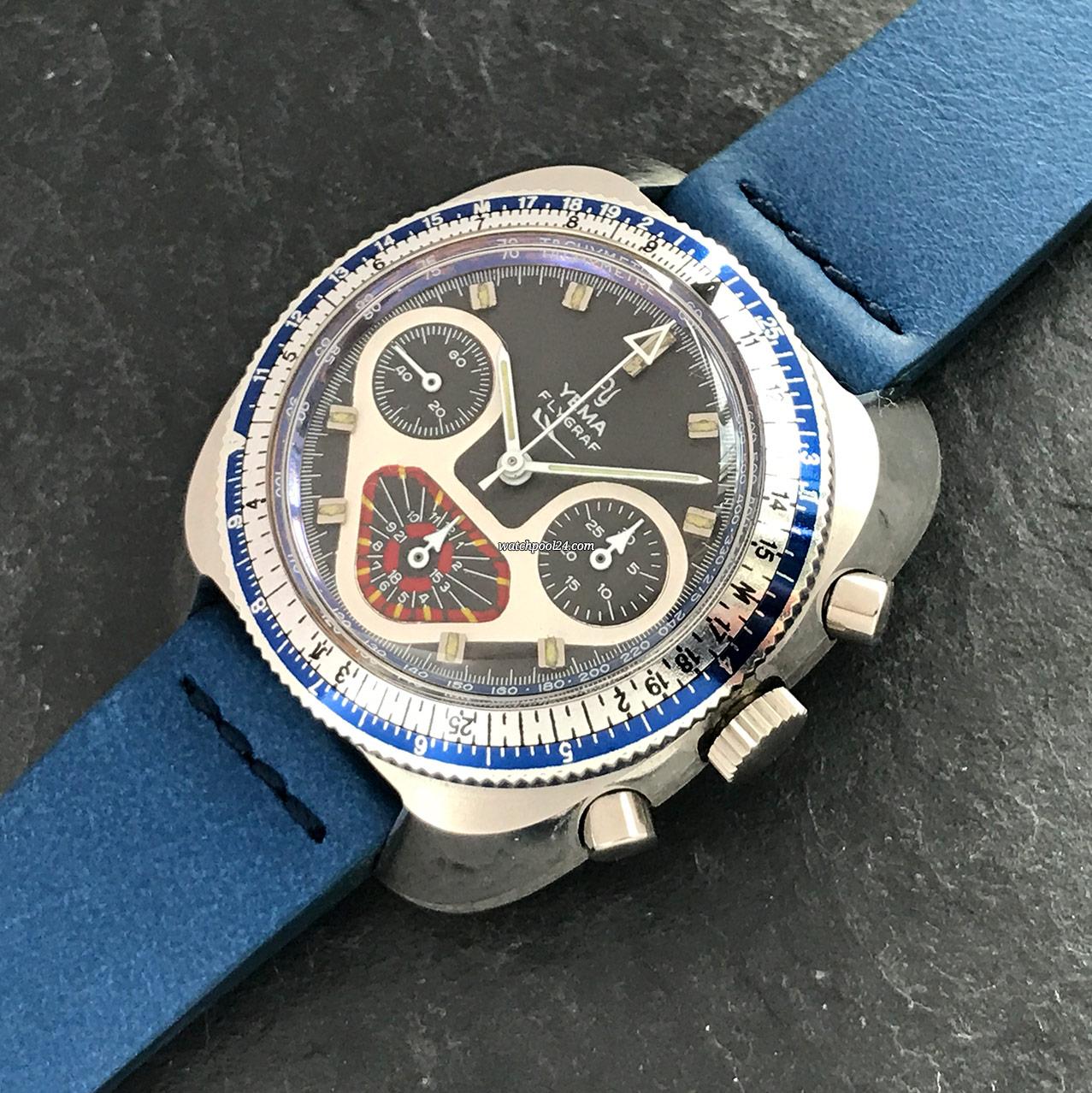 Cadran De Chronographe Yema Flygraf Pour Valjoux 7736 - Rare Et Neuf