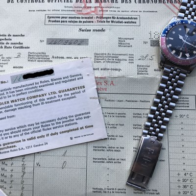 Rolex GMT Master 1675 Pink Lady Papers