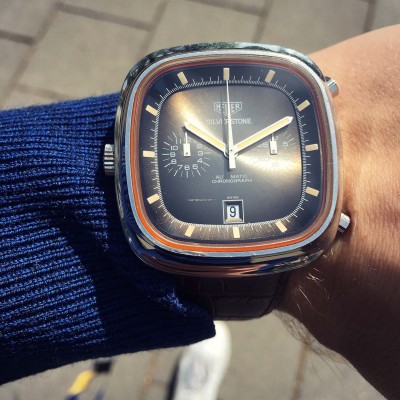 Heuer Silverstone 110.313 Fumé Matching Lume