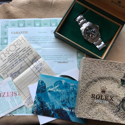 Rolex Explorer II 1655 Rail Dial Full Set