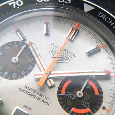 Heuer Autavia 1163 White Orange Boy