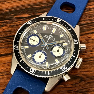 Fortis Marinemaster 8001 Black Blue Dial